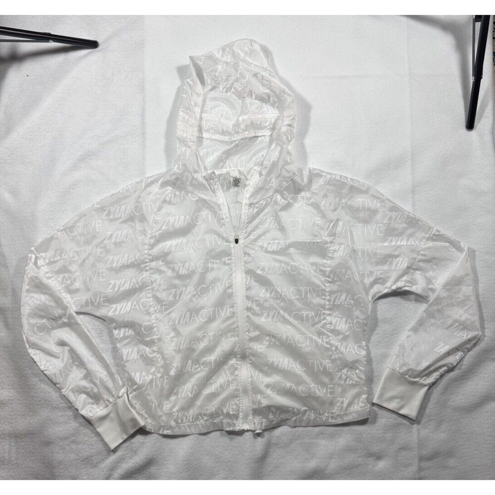 ZYIA Active White Active Breeze Lightweight Jacket Women’s Size Large
